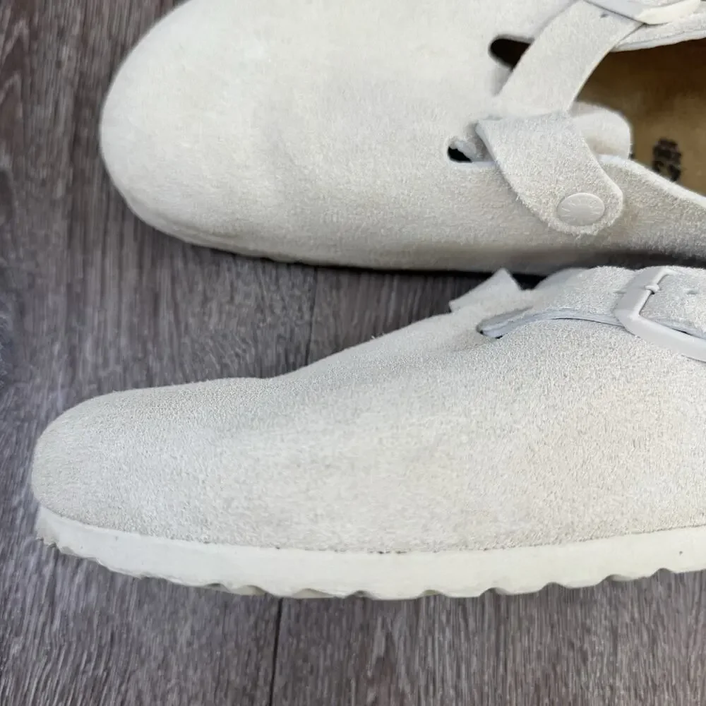 Birkenstock Tokio Suede Antique White Size 43 EU Men’s 10 - Picture 8 of 16